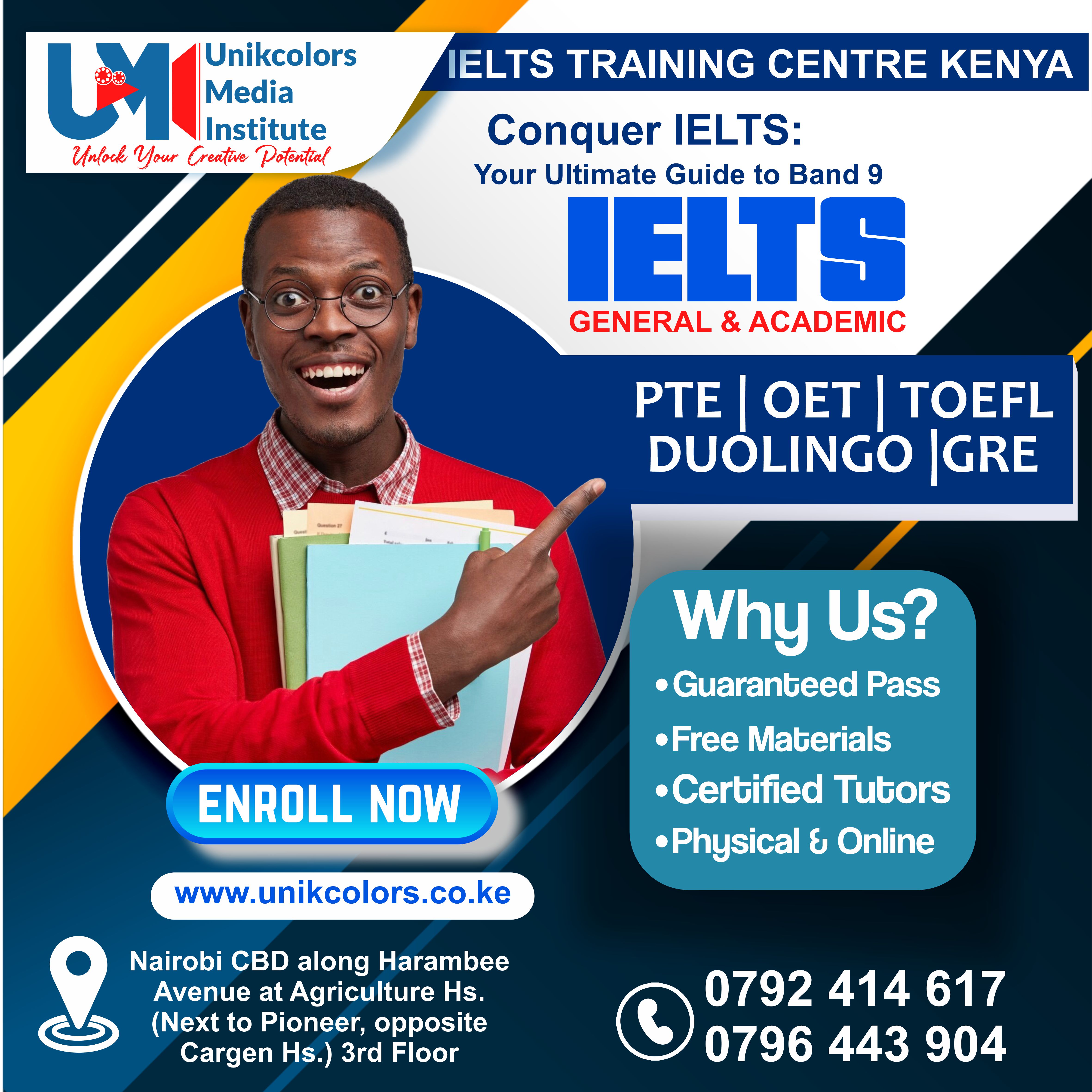 IELTS TRAINING CENTRE KENYA - IELTS PREPARATION | OET | TOEFL | PTE | GRE | DUOLINGO